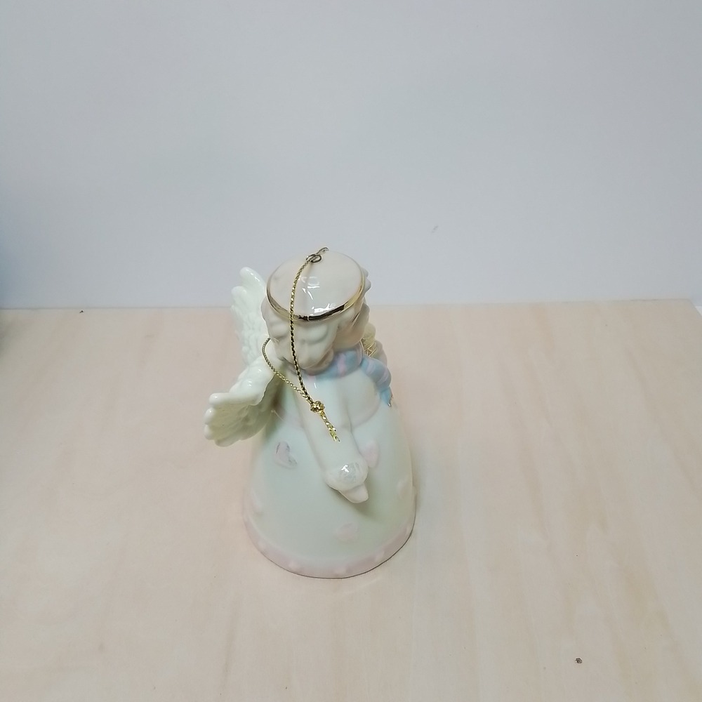 A Special Place Angel Bell Ornament Ceramic Bird Scarf Christmas Holiday Decor - Picture 4 of 9
